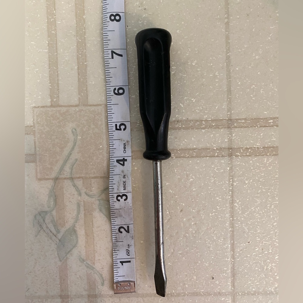 Vintage Flathead Screwdriver Plastic Made In USA Antique